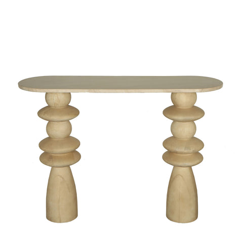 Callain Naturel Mangohouten Ovale Marmeren wandtafel