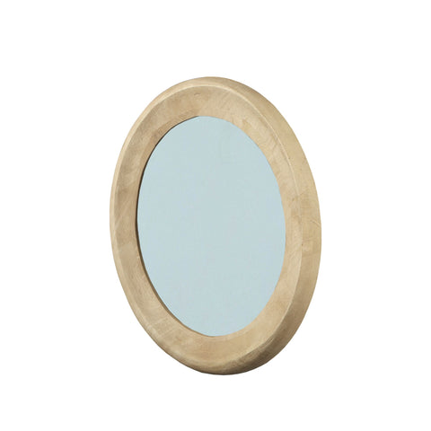 Noam naturel mangohouten ronde spiegel S
