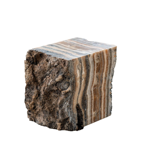 Keydan sokkel van natuurlijke onyx-lapis met ruwe kant
