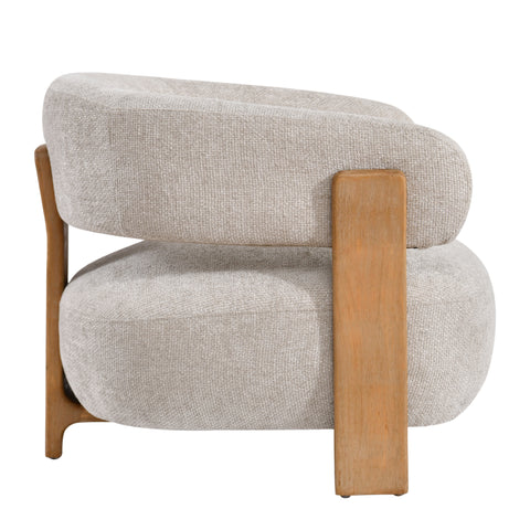 Mire Crème Fauteuil Legacy 15 Duifgrijs Rubberhout
