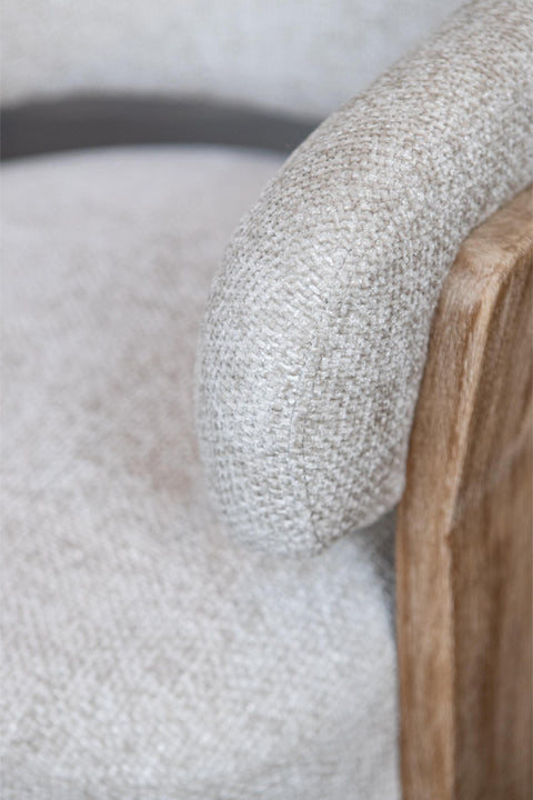 Mire Crème Fauteuil Legacy 15 Duifgrijs Rubberhout
