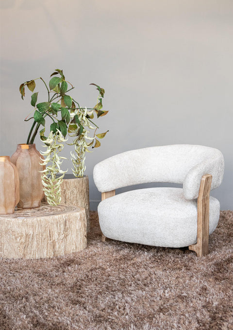 Mire Crème Fauteuil Legacy 15 Duifgrijs Rubberhout