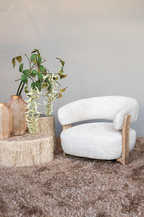 Mire Crème Fauteuil Legacy 15 Duifgrijs Rubberhout