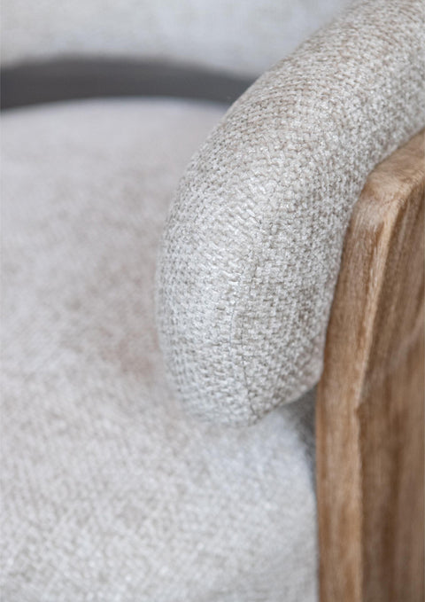 Mire Crème Fauteuil Legacy 15 Duifgrijs Rubberhout