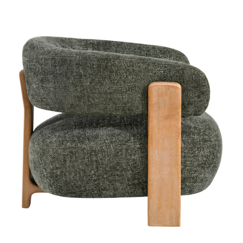 Mire Groen fauteuil Legacy 10 olijfkleurig rubberhout