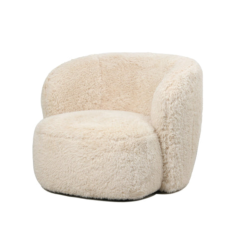 Aphrodite fauteuil klein bont beige