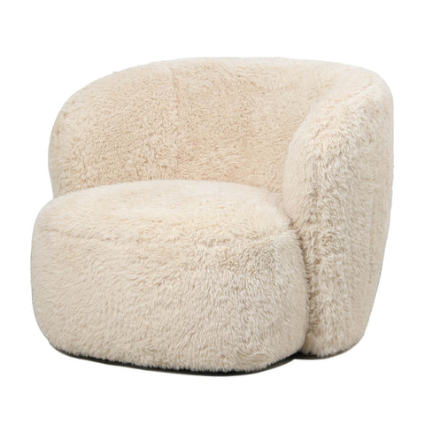 Aphrodite fauteuil klein bont beige