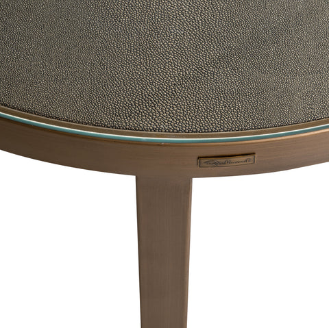 Salontafel Bloomville messing shagreen inclusief glazen bladen (set van 2)