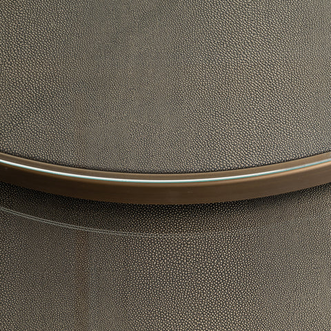 Salontafel Bloomville messing shagreen inclusief glazen bladen (set van 2)