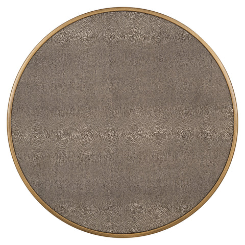 Bijzettafels Bloomville messing shagreen inclusief glas (set van 2)