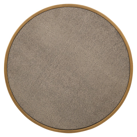 Bijzettafels Bloomville messing shagreen inclusief glas (set van 2)