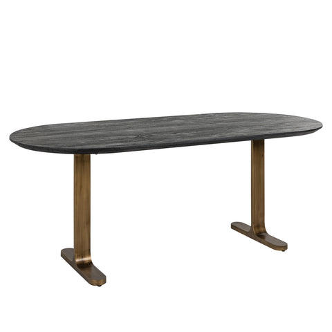 Eettafel Revelin zwart/goud 200