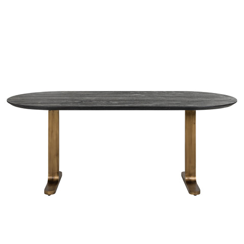Eettafel Revelin zwart/goud 200