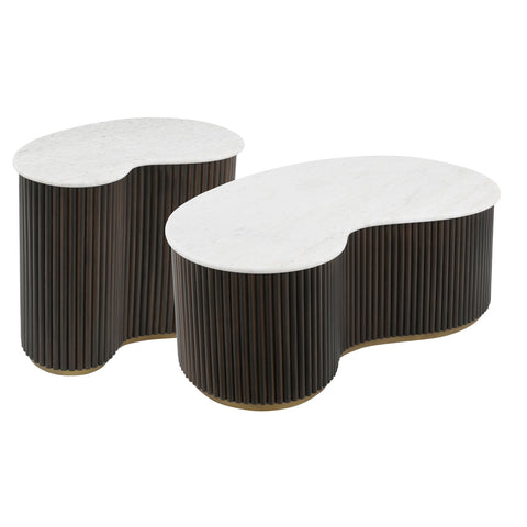 Salontafel Mayfield bruin (set van 2)