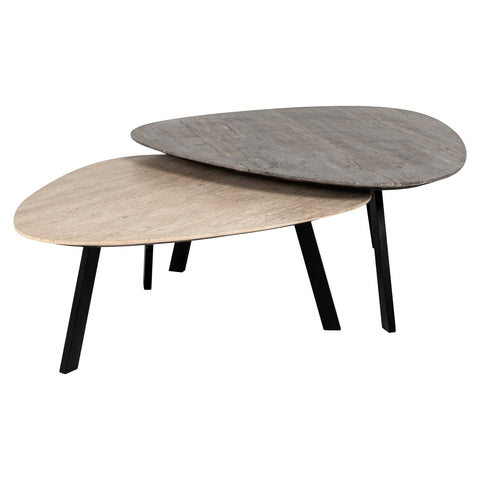 Salontafel Spencer beige (Set van 2)