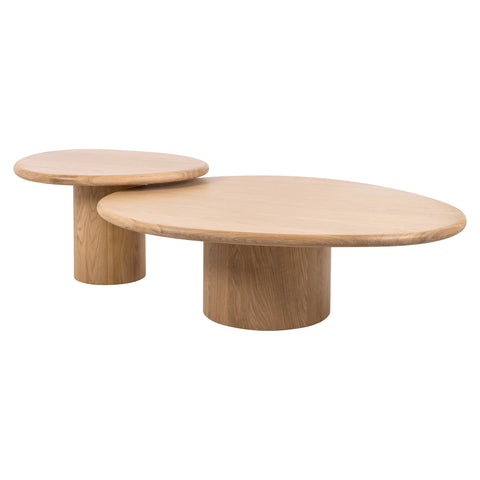 Salontafel Oakley naturel eiken (set van 2)