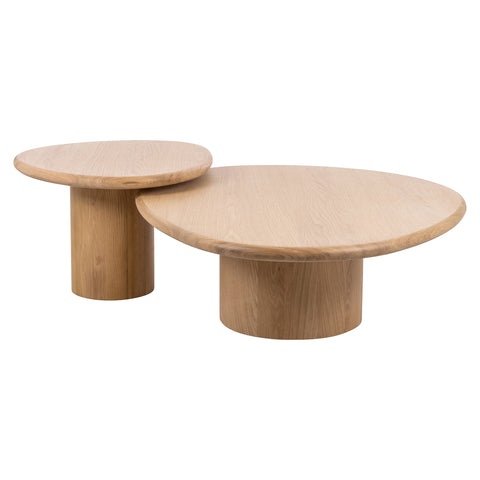 Salontafel Oakley naturel eiken (set van 2)