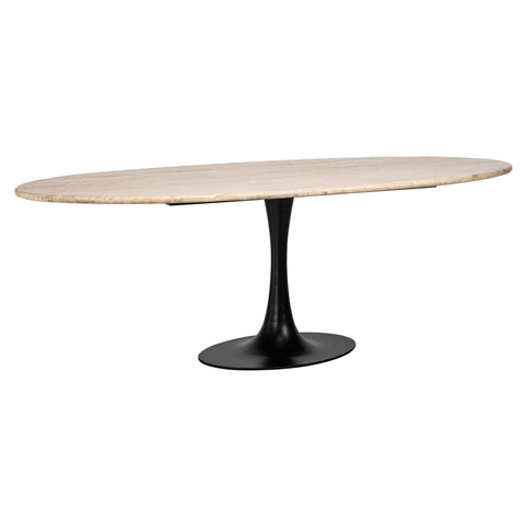 Eettafel Hampton zwart ovaal 230