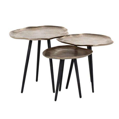 Salontafel Volenta champagnegoud (Set van 3)