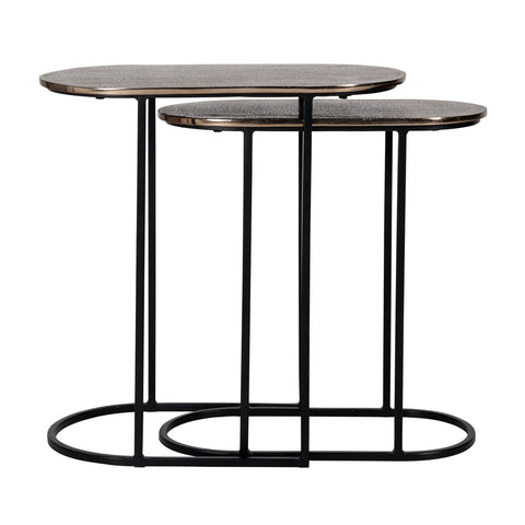 Bijzettafel Chandon champagnegoud (Set van 2)