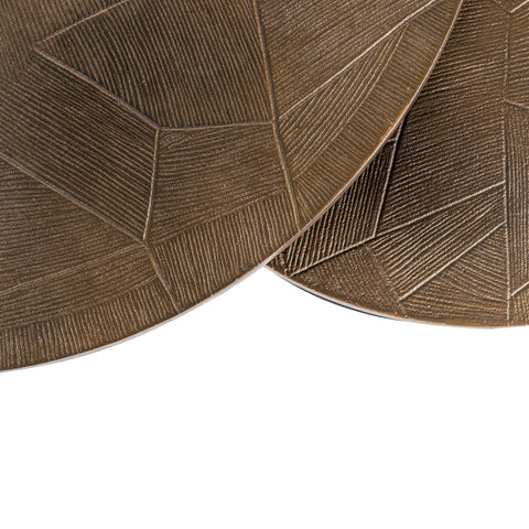 Salontafel Tulum geborsteld goud (set van 2)