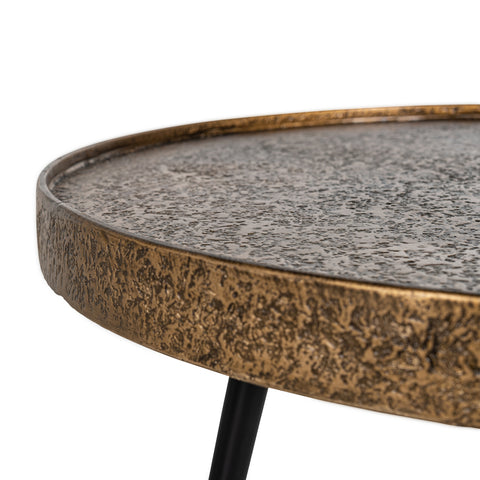 Salontafels Luton zwart/goud (set van 3)