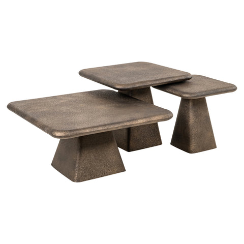 Salontafel Marlie goud (set van 3)