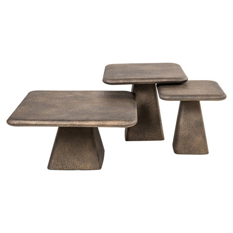 Salontafel Marlie goud (set van 3)