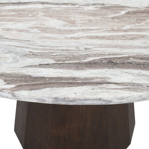 Eettafel Oberoy Blush-beige Ø130 cm