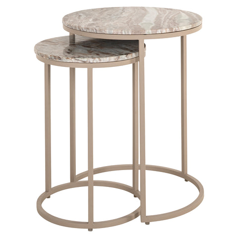 Bijzettafel Fairfax klei (set van 2)
