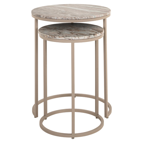 Bijzettafel Fairfax klei (set van 2)