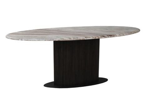 Eettafel Rashford Blush beige ovaal 200