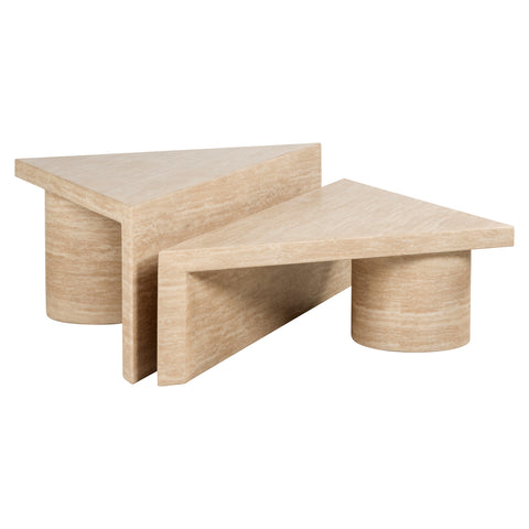 Salontafel Fictus beige (Set van 2)