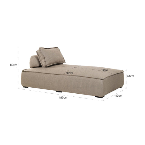 Buitendagbed Jondal taupe