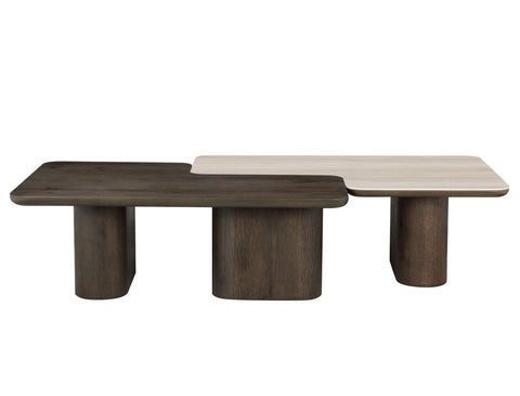 Salontafel Nando bruin (set van 2)