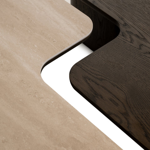Salontafel Nando bruin (set van 2)