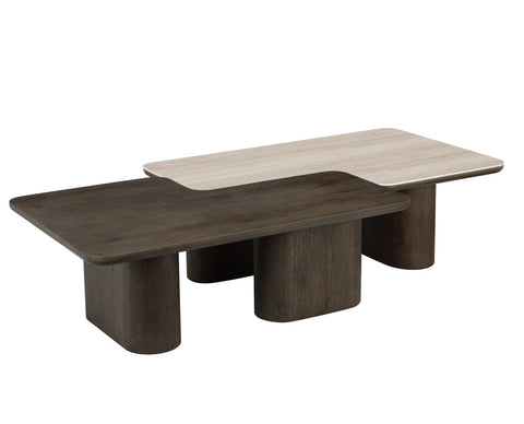 Salontafel Nando bruin (set van 2)