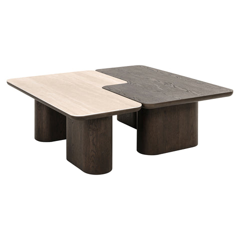 Salontafel Nando bruin (set van 2)