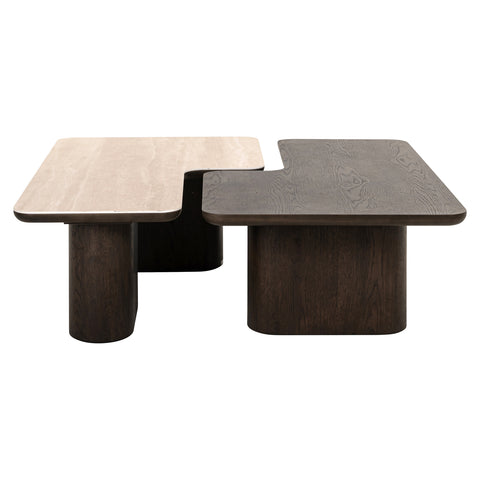 Salontafel Nando bruin (set van 2)