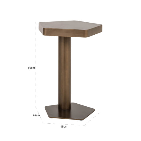 Sofatafel Hexa geborsteld goud