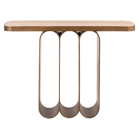 Consoletafel Locarno geborsteld goud