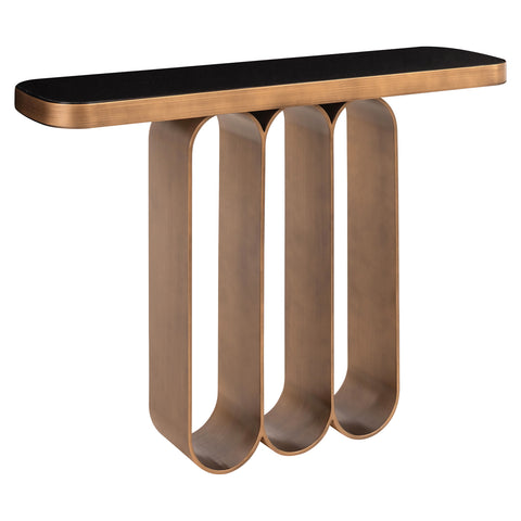 Consoletafel Locarno geborsteld goud