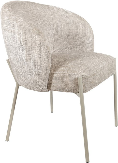 Adele - eetkamerstoel - beige poten - Cremona - Taupe 04 (set van 2)