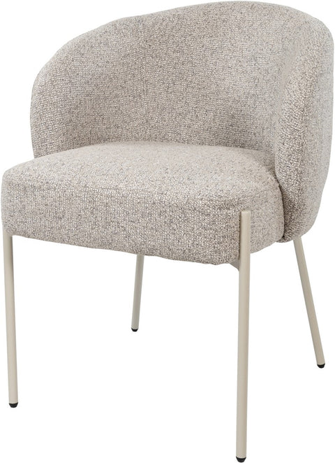 Adele - eetkamerstoel - beige poten - Puente - Stone 09 (set van 2)