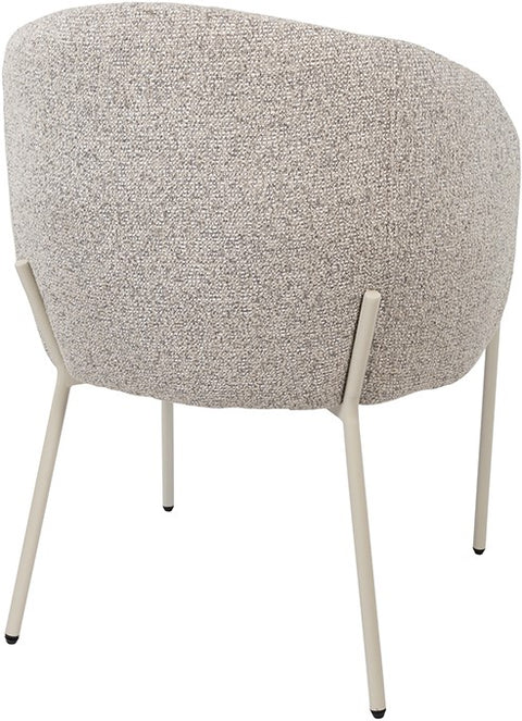 Adele - eetkamerstoel - beige poten - Puente - Stone 09 (set van 2)