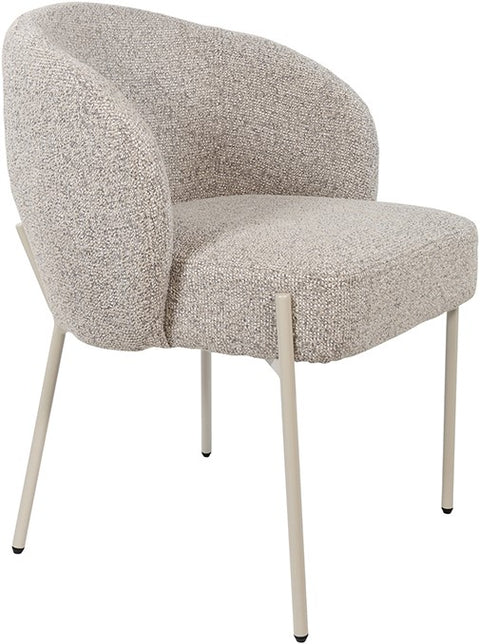 Adele - eetkamerstoel - beige poten - Puente - Stone 09 (set van 2)