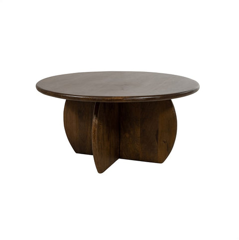Salontafel Ø80, mango bruin walnoot