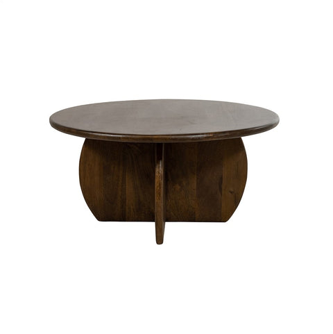 Salontafel Ø80, mango bruin walnoot