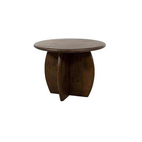 Salontafel Ø60, mangohout bruin walnoot