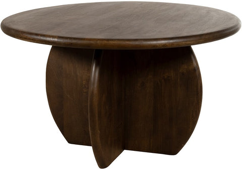 Eetkamertafel Ø130, mango bruin walnoot